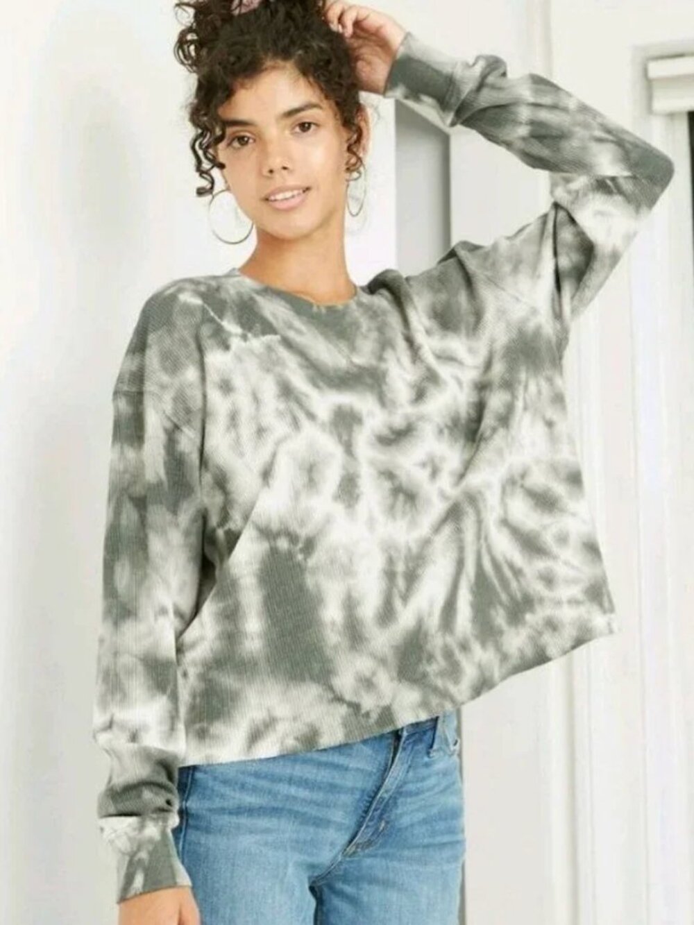 Wild Fable Tie Dye Waffle Knit Top